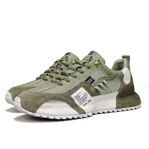 Men's Classic Retro Runners Multi-Material Upper Breathable Construction Arch Support Lightweight for Urban Walking