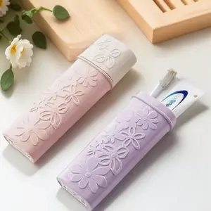 Portable Toothbrush Holder, Travel Toothpaste & Brush Case, Waterproof Anti-Mold Cup, Toothbrush Protector, Bathroom Organizer, Compact Toothbrush Stand for Home & Outdoor Use, On-the-Go Dental Kit Storage Box