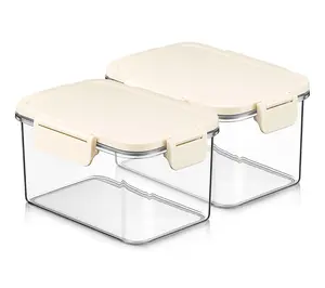 Sorbus Airtight Plastic Food Container, Small Rectangle -2 Pk