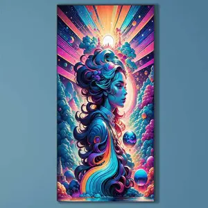 5D DIY Full Drill Diamond Painting - Diamond Painting Kit Dreamy Rainbow Mosaic Canvas DIY Wall Art, Home Wall Decoration, Suitable for Halloween, Christmas, Birthday, and Anniversary Gifts