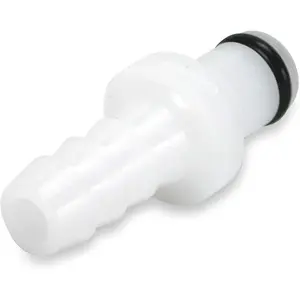 Quick-Disconnect Fitting, Hosebarb Insert, Acetal, Straight-Through, 1/8" Flow Size, 1/4" ID