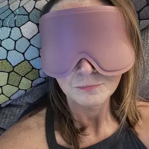 3D Deep Contoured Eye Cover for Sleeping, Adjustable Sleep Mask with Nose Pad Design, Blackout Sleep Mask, Eye Cover Mask for Sleeping, Yoga, Traveling