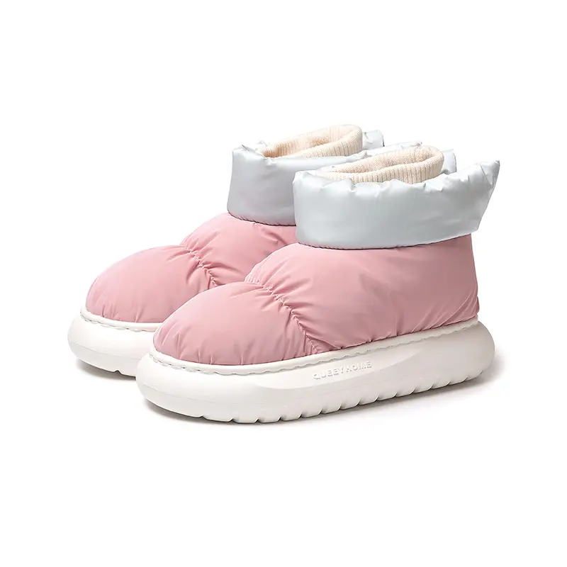 Waterproof Down Fabric Women's Slipper Outside Home Cotton Shoes Fluffy Female Slipper House Living Room Eva Slide Indoor Ladies Footwear Girl Flipflop Tsinelas Kitchen