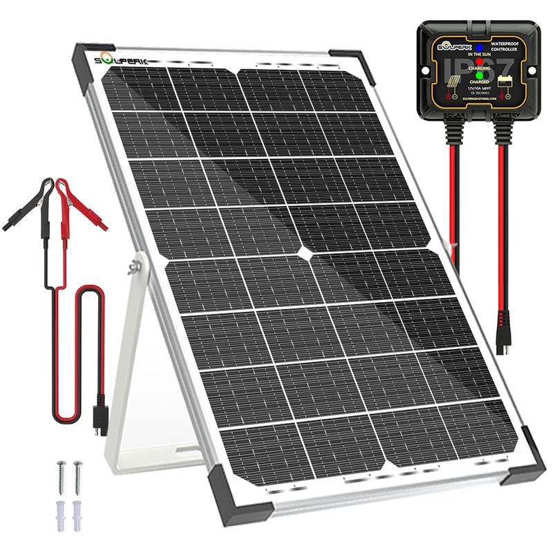 SOLPERK Solar Panel Kit 30W 12V, Solar Battery Trickle Charger ...