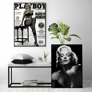 celebrity Marilyn Monroe Poster HD Heavy-Duty Self-Adhesive Waterproof Wall Decor – Tool-Free Install, Durable & Reusable Conceals Wall Flaws | Elevates Home Style | Ideal for Living Rooms, Bathrooms & Kitchens