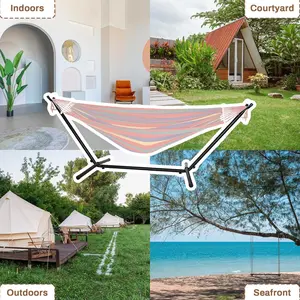 Heavy Duty Adjustable Steel Hammock Stand, 9-Foot, 450-Pound Capacity, Weather Resistant, Easy to Assemble