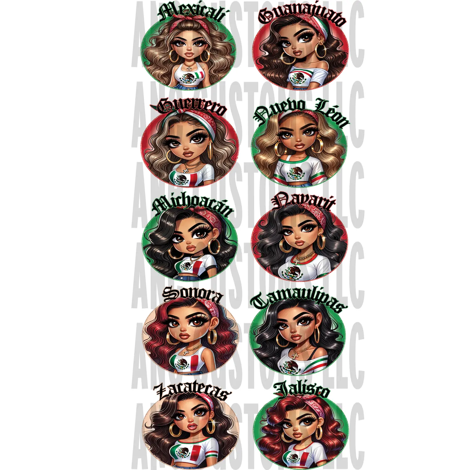 mexico girls dtf  gang sheet