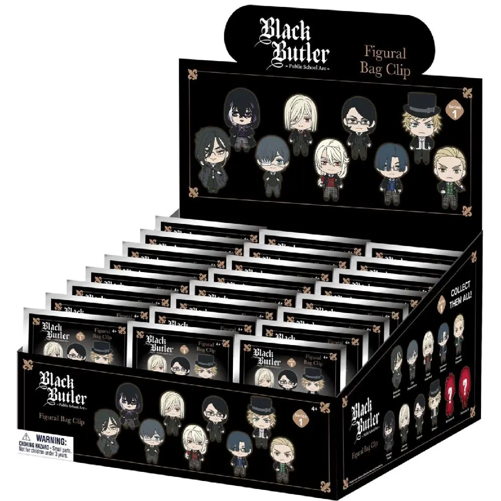 Black Butler 3D Foam Bag Clip Keychain