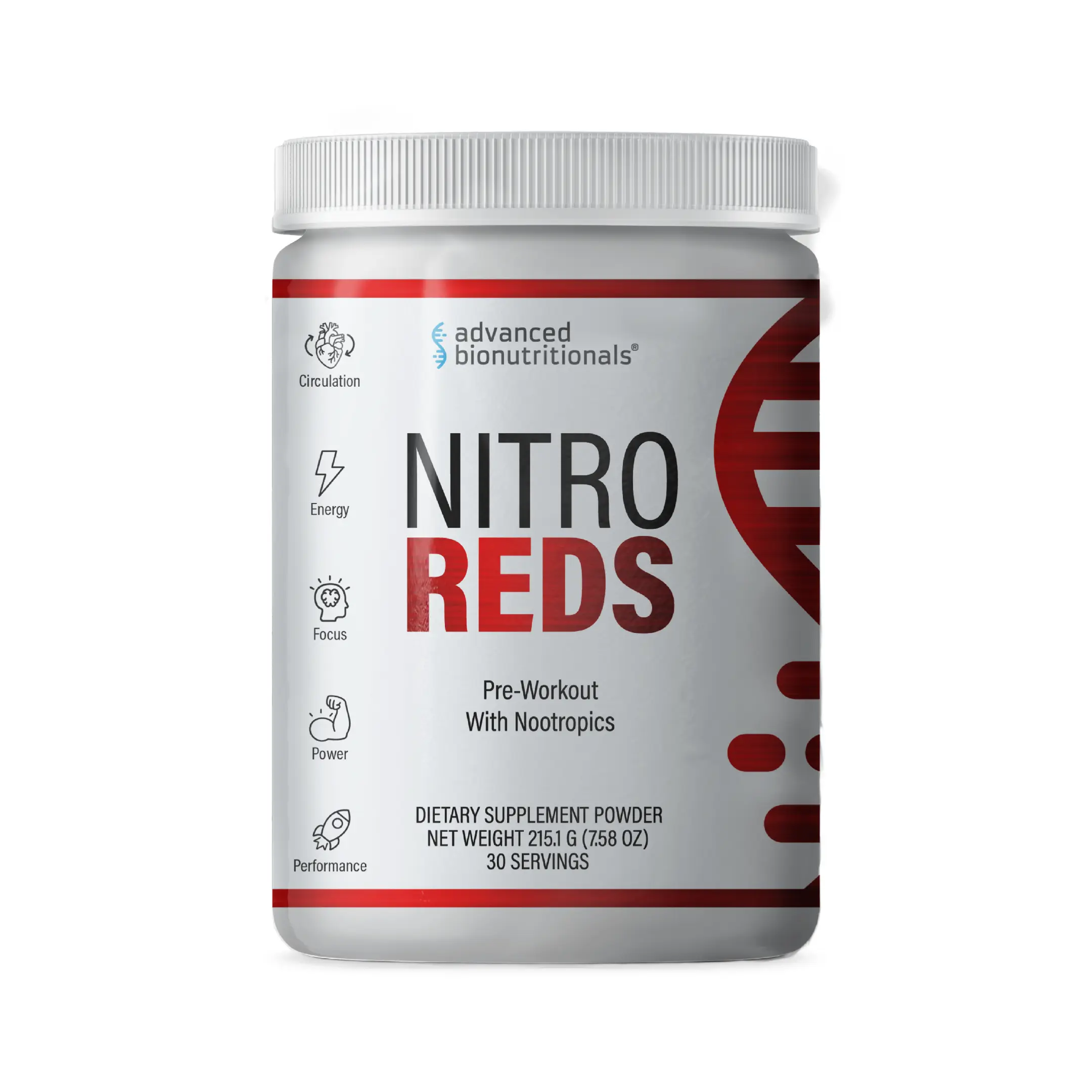 Nitro Reds Pre-Workout Energy & Performance Formula – Premium Components Energy Booster, Strength, Stamina & Recovery Aid Support