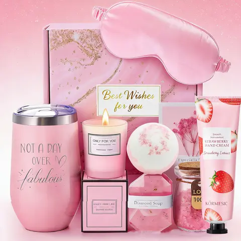 Birthday Gifts for Women 9pcs, Unique Spa Gift Basket Set for Mothers Day, Valentines Day - Christmas Gifts for Women, Mom, Friends Female, Sister, Her, Girlfriend, Wife, Teacher, Nurse