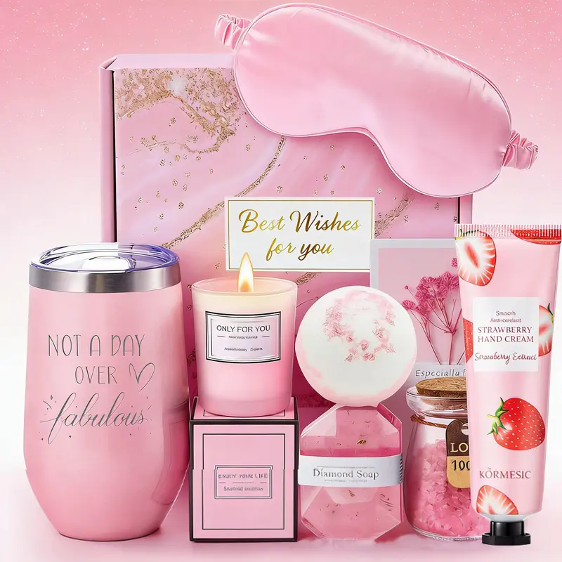 Birthday Gifts for Women 9pcs, Unique Spa Gift Basket Set for Mothers Day, Valentines Day - Christmas Gifts for Women, Mom, Friends Female, Sister, Her, Girlfriend, Wife, Teacher, Nurse