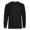 Men's Cotton Waffle-Knit Thermal Henley Shirt Long Sleeve S-3XL Breathable Fashion Casual Pullover Solid Tops Knitwear Menswear Sweater Spring Comfort