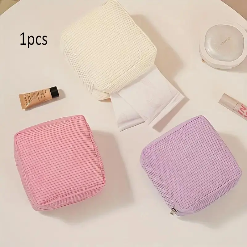 New Thickened Sanitary Napkin Storage Bag, Organizational Zipper Storage, Menstrual Cotton Pad Organizer, Small Monthly Necessities Pouch, Essential Hygiene Kit, Travel Organizer Bag, Cosmetic Storage Bag, Zipper Pouches