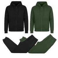(Fleece Zip) Black-Olive