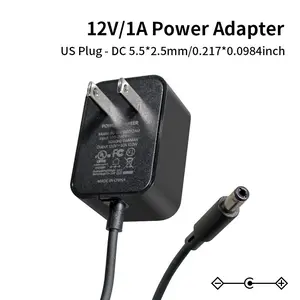 Power Adapter Dc12v 1a 12w, Ac100-240v to Dc12v 1000ma Charger, Lightweight Design, No Battery, for CCTV Router Speaker Network Camera Transformer