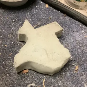 Concrete Texas Shaped Garden Stepping Stone - Perfect for Crafting, Painting, or Mosaics