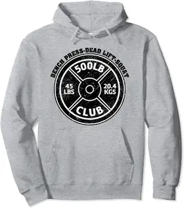 500 Lbs Pound Bench Press Club Gym Weightlifting Dead Lift Pullover Hoodie - Latellestcha Shop 78B0BC4SRG1Q