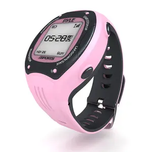 Pink Digital LED Fitness Training Watch – USB Rechargeable GPS Sport Watch - Route Mapping, Speed & Distance Monitor - Ideal for Running, Cycling, Hiking & Exercise