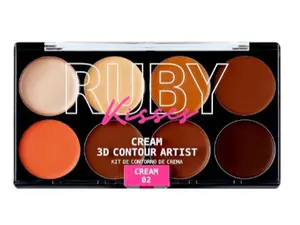 Ruby Kisses Flawless Finish 3D Contour Cream Makeup Palette, Lightweight, Multi-Palette, Sculpt, Highlight, Dark Medium