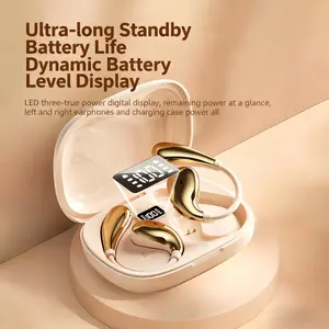 True Wireless Earbuds Bluetooth 5.4 Gaming Headset with Dolby Atmos Spatial Audio LED Power Display 40H Battery Life Lightweight Comfortable Ear Hook for Phone PC Workout TikTok