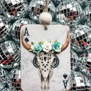 Unscented Air Freshener - Western Car Accessories - Paper flowers Optional - Scent-Free