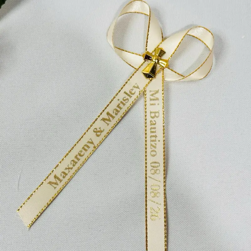 24pcs Custom ribbons, baptism, first communion,, wedding, Quinceañera