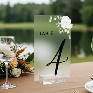Wedding Table Numbers, Acrylic Or Mirrored Table Numbers, Floral Wedding Decorations