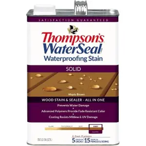 212 MAIN Thompsons Waterseal 185949 1 Gal Semi-Transparent Wood Stain, Fade Resistant Desert Tan Color, Waterproof Sealant for Automotive & Motorcycle Paint Care to Prevent Water Damage, Fade Resistant Color, Prevents Water Damage
