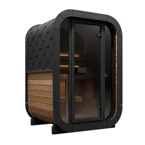 SaunaLife Model CL3G Cube-Series - 2 Person Sauna with glass front