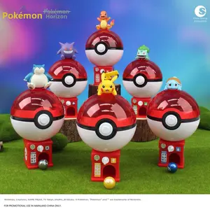 MINISO Official Pokémon Mini Gashapon Vending Machine Figure | Cute Pikachu Gengar Snorlax Capsule Toy Machine | Interactive Desk Decoration Gaming Setup Gift