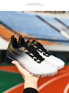 Trendy Soccer Shoes for Men and Women, Professional Racing Track Cleats, Breathable Shock Absorbing Insoles, Lightweight Anti-Slip Daily Training Running Shoes
