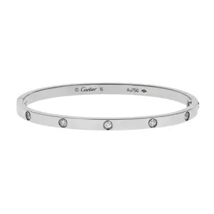 Pre-owned Cartier Love Bangle Bracelet Size 16