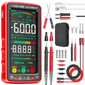 Multimeter Tester Color LCD TRMS 6000 Counts Voltmeter with Auto-Ranging,  Current, NCV, Ohm, Amp, Resistance, Diodes, Capacitance, Temperature