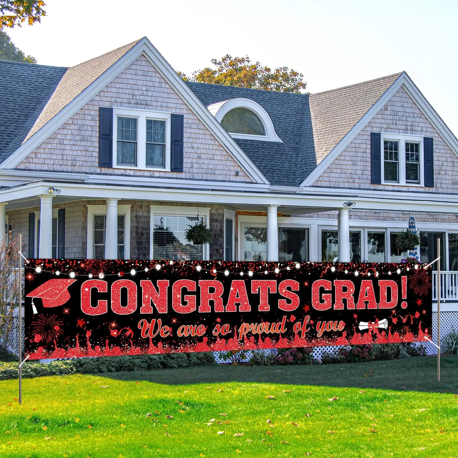 2026 Graduation Decorative Banner: Congratulations to the Graduates—We’re Proud of You! Banner, Yard Sign, Class of 2026 Party Decorations, Graduation Theme Backdrop, Backdrops, Parties, Gifts, Outdoor, Indoor.