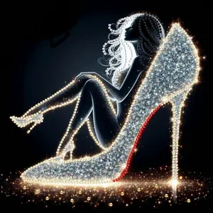 1pc 30x30cm DIY Starlight Queen High Heel Diamond Painting Kit, Unframed Art Embroidery Cross Stitch Wall Decor, Unique Gift for Bedroom Office Living Room