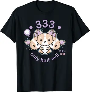 Pastel Goth 333 Only Half Evil T Shirt Kawaii Corgi Dog Gift - Feliciabr Shop TDXB07TQP288F