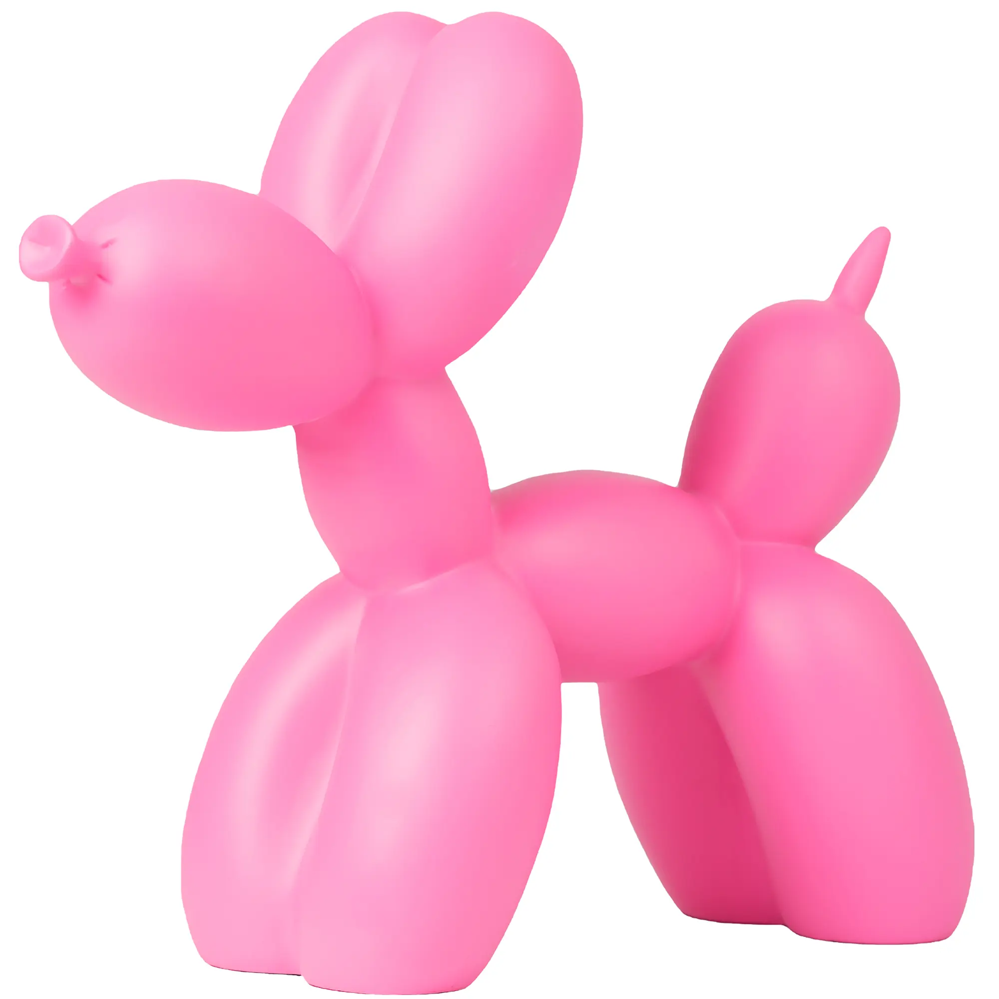 Pink Balloon Dog Resin Statue - 8 in Smooth Home Decor Figurine, Modern Art Desk Shelf Knick Knack, Cute Unique Room Ornament, Ideal Birthday Gift Halloween Collectible