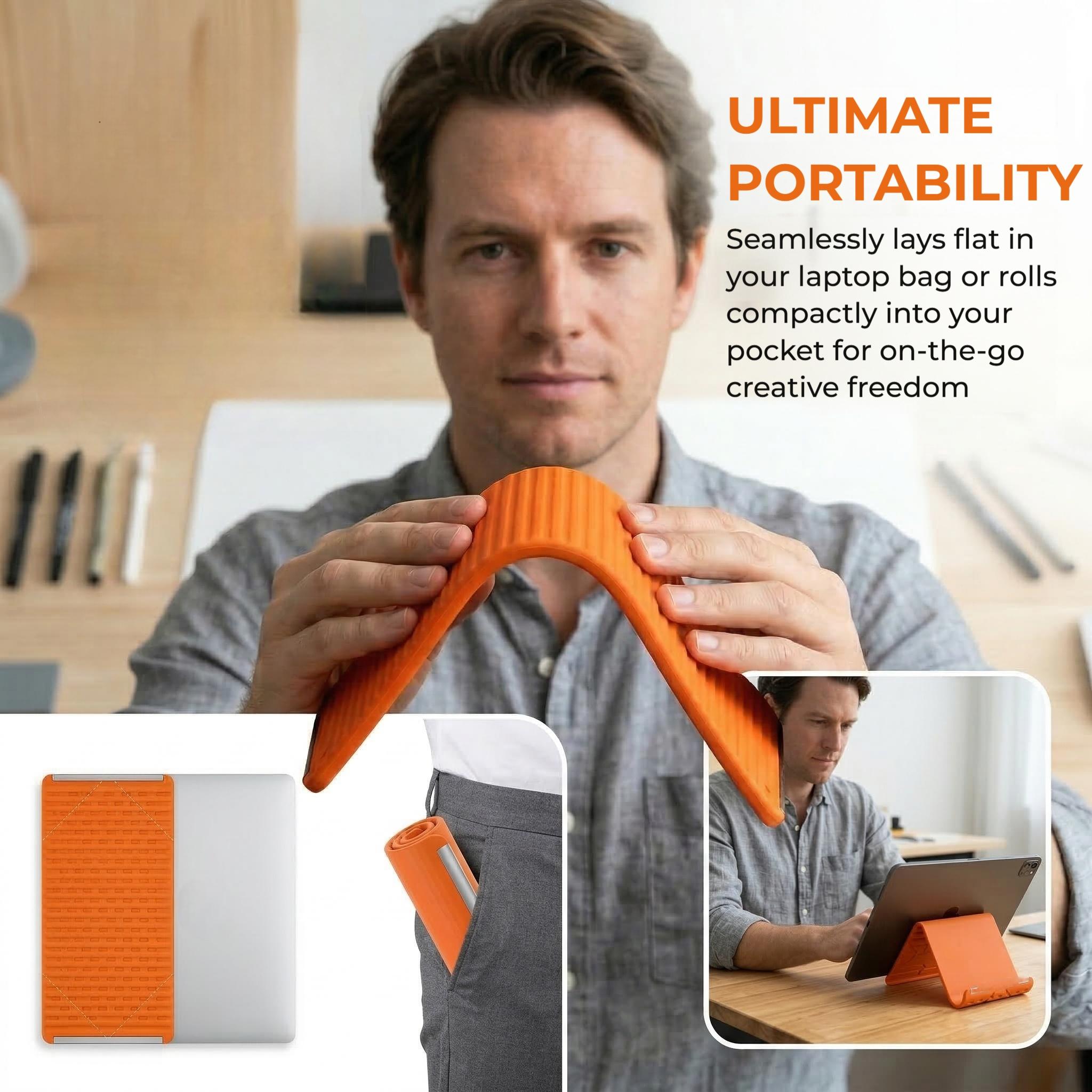 Flexible Silicone Aluminum Phone holder stand, Bendable Rollable Foldable Design, Universal Adjustable Anti-Slip Desktop Mount for Phone Tablet Laptop, Portable Ergonomic Holder for Home Office Travel-YY Flexible Silicone Aluminum Phone holder stand, Bendable Rollable Foldable Design, Universal Adjustable Anti-Slip Desktop Mount for Phone Tablet Laptop, Portable Ergonomic Holder for Home Office Travel-YY