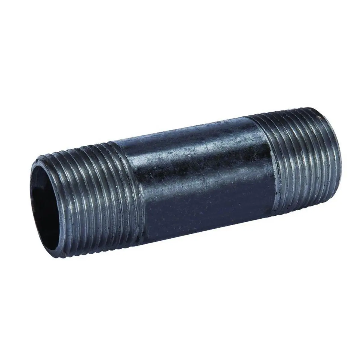 212 MAIN Black Steel Hydraulic Pipe Nipple, 1.5 in x 6 in Male Threaded Fitting for Pipe Extension, 700 PSI High-Pressure with ANSI Threads, 1.5" X 6", Ansi B1.20.1, Inches, Hydraulic Nipple