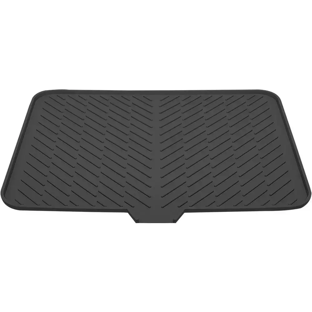 Luxet Flexible Silicone Kitchen Dish Drying Mat - 23.6x17.7in Large Compact Sink Draining Board, Heat-Resistant, Durable, Waterproof, Sturdy with Built-In Drain Lip, Hygienic, Easy-to-Clean Surface Protection Tray, Ideal Cleaning Gift