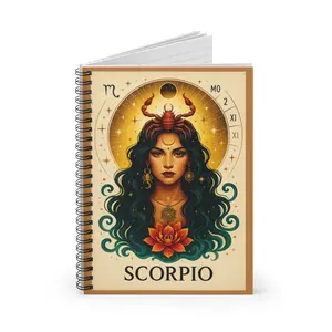 Scorpio Celestial Goddess Journal - Zodiac Notebook for Power, Depth & Transformation. Moon Rituals, Shadow Work, Rebirth. Moon Phases.