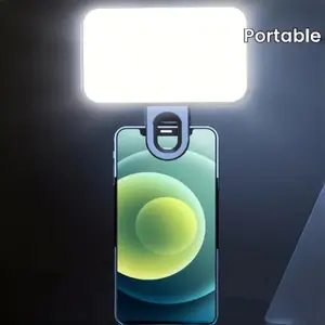 Portable Mini Clip-on LED Fill Light - for Computer/Phone Photography, Selfies & Video Conferences, Adjustable Brightness & Angle, Compact Beauty Selfie Light