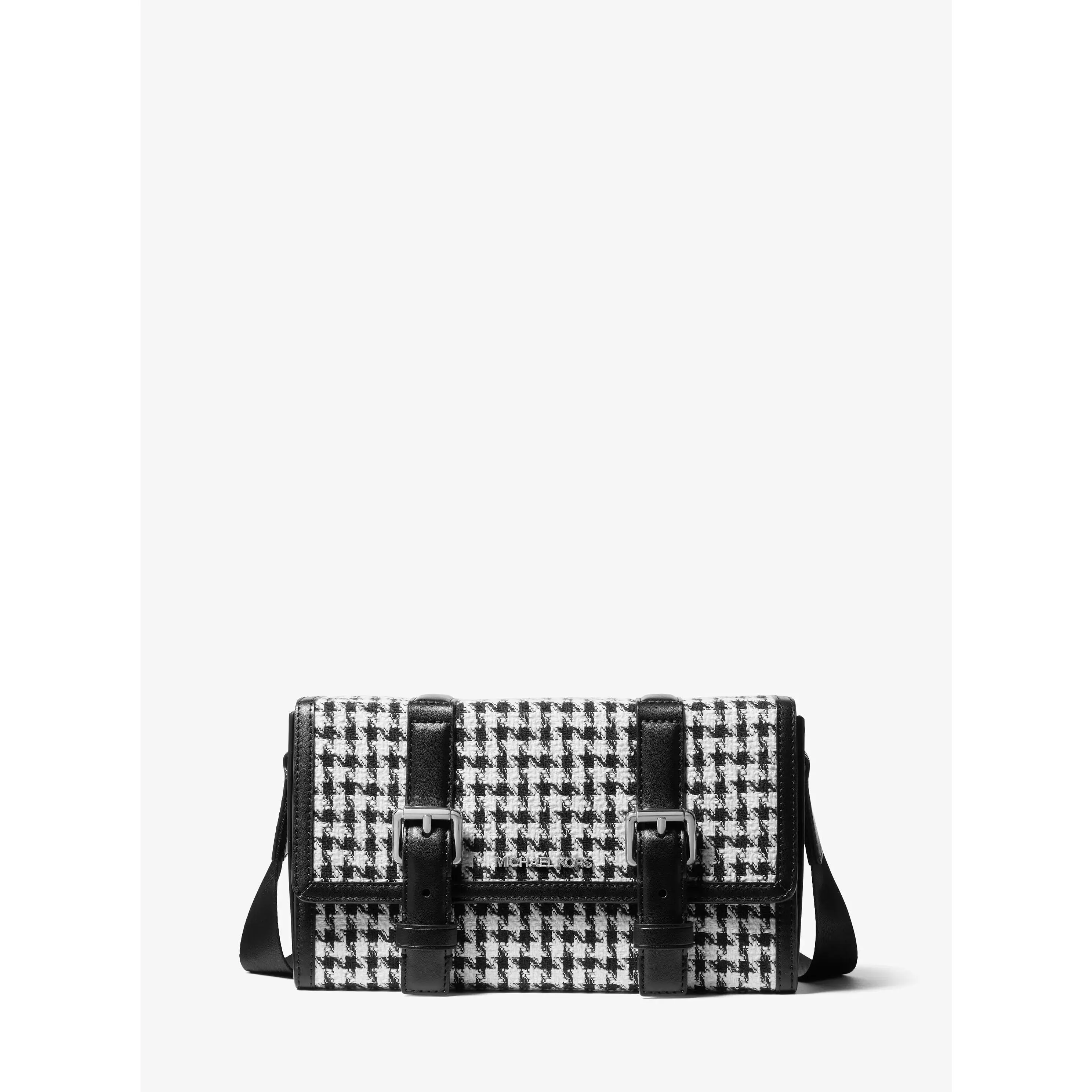 Cooper Houndstooth Trunk Crossbody Bag