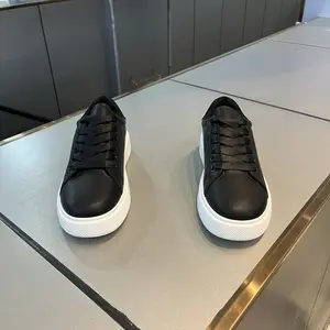 Men's Skateboarding Sneakers - Lace-up Solid Color All-season Walking Shoes, Non-slip PVC Sole Running Casual Trainer Runner
