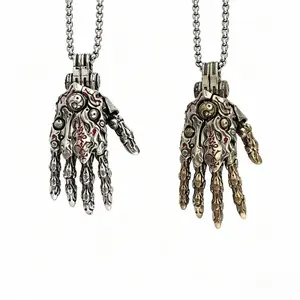 New Rune Mechanical Finger Pendant Necklace | Movable Fingers | Mechanical Style | Fashion Accessory | Trendy Accessory | Party Jewelry | Ideal Gift Pick | Cyberpunk Style | Hip-Hop Style | Perfect Gift Choice |