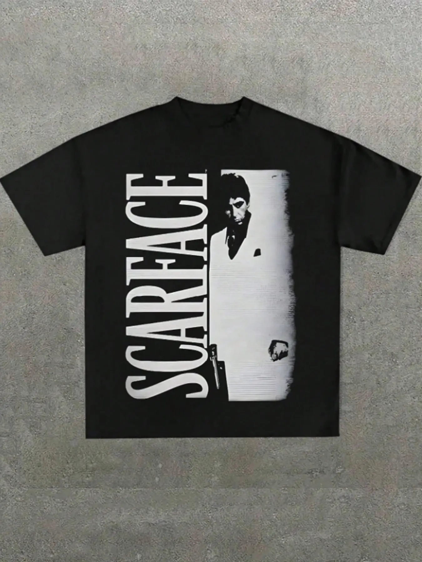 Oversized Scarface Tony Montana Retro Tee | Hip Hop 90s Movie Streetwear Top