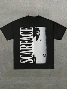 Oversized Scarface Tony Montana Retro Tee | Hip Hop 90s Movie Streetwear Top