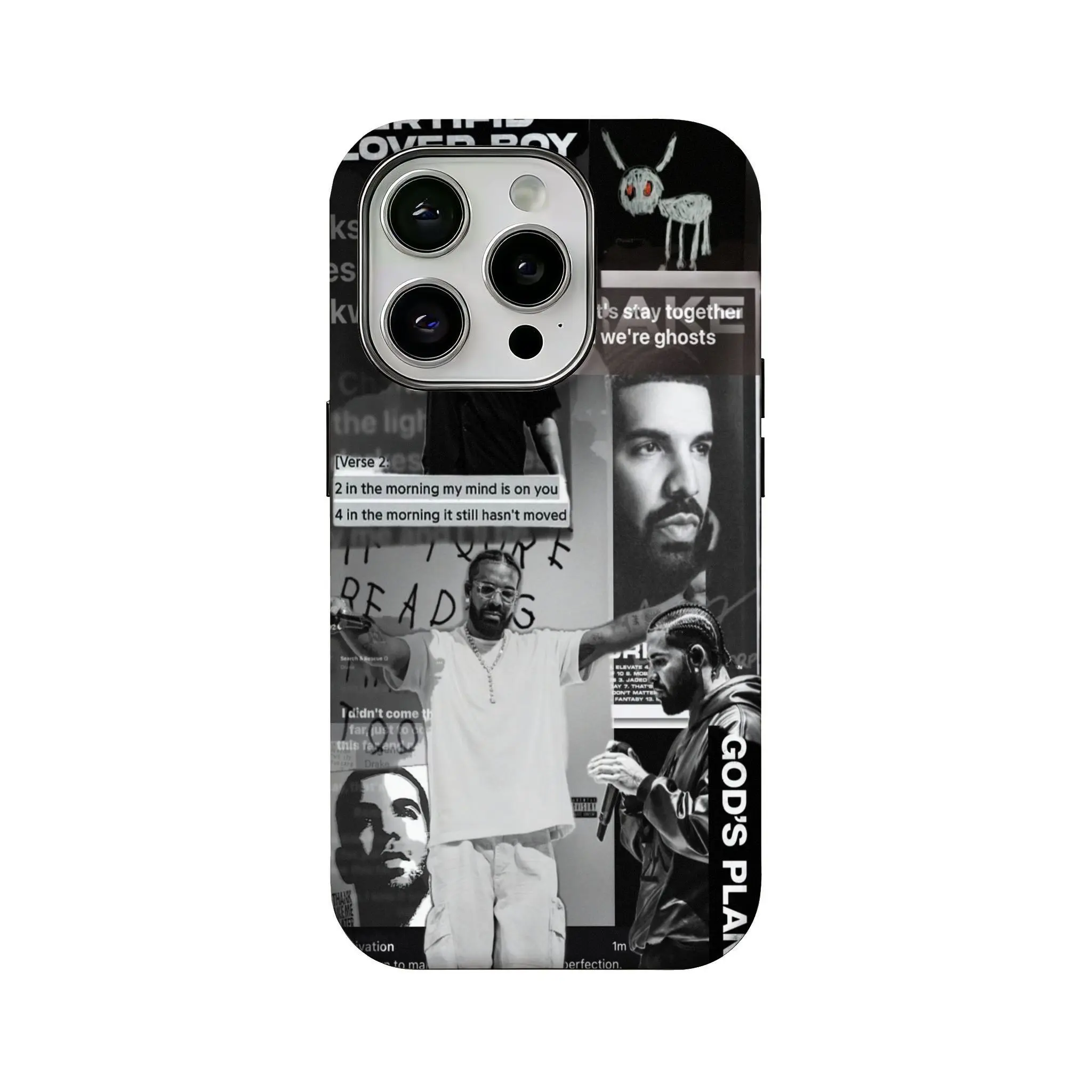 Rapper Drake's Design Phone Case, Compatible with iPhone 12, 13, 14, 15, 16, and 17. Premium Glossy Print, Durable and Drop-Proof Protective Case.