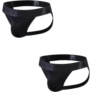 Mens Elastic Athletic Supporter Performance Jockstrap Underwear 2 Pack