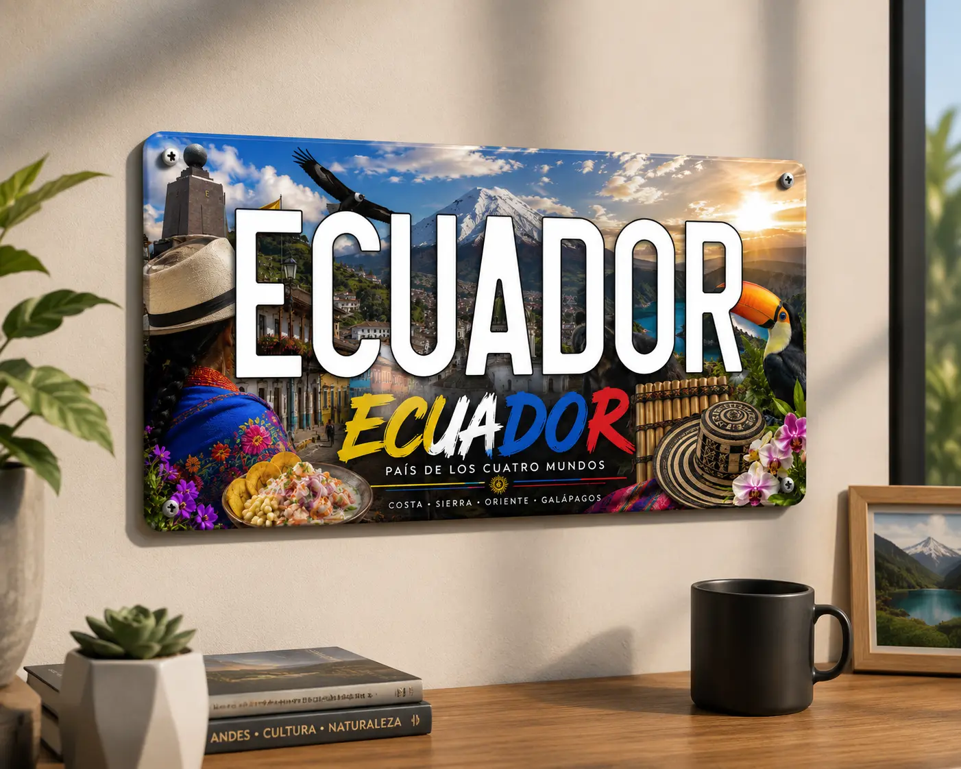 Ecuador Customized decorative vehicle license plates featuring Ecuadorian culture